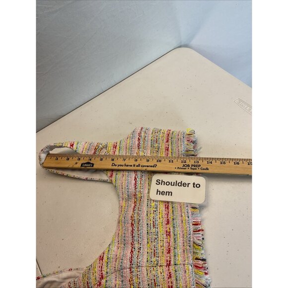 NBD Revolve Textured sleeveless‎ boucle Rainbow Crop Top size S - Picture 9 of 10